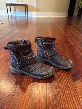 Lobo Solo Women’s Brown Leather Boots with Knit Cuff